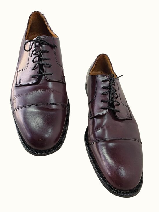 Cole Haan Mens Dress Shoes 12D Burgundy Leather Oxford Vintage Made in India main image 10